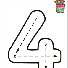Grade R Mathematics Trace the number (Age: 3-6 years)