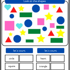 Grade R Mathematics Count the shapes (Age: 3-6 years)