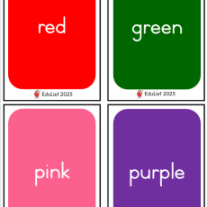 Grade R Colours: Flashcards 1 (Age: 3-6 years)