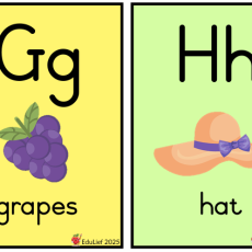 Grade R Flashcards: Alphabet (Age: 3-6 years)