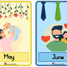 Grade R Flashcards: Months of the year (Age: 3-6 years)