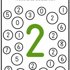 Grade R Mathematics Colour the number (Age: 3-6 years)