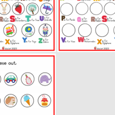 Grade R Alphabet: Beginning sounds cut and paste (Age: 3-6 years)