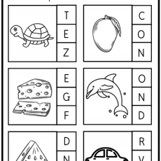 Grade R Alphabet: Circle the ending sound of each picture (Age: 3-6 years)