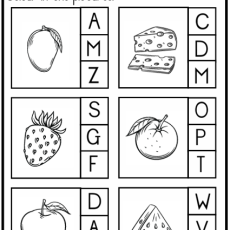 Grade R Alphabet: Circle the beginning sound of each picture (Age: 3-6 years)