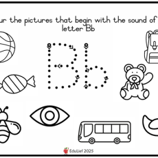 Grade R Alphabet: Colour the picture that begin with a-z (Age: 3-6 years)