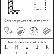 Grade R Alphabet: Colour, Trace, Circle and Search the letter (Age: 3-6 years)