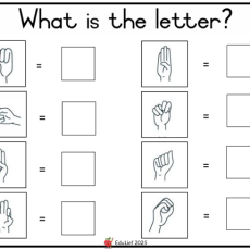 Grade R Alphabet: What is this letter? Sign Language (Age: 3-6 years)