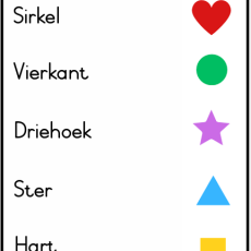 Graad R Vorms: Pas die vorms 1 (Ouderdom 3-6jaar)